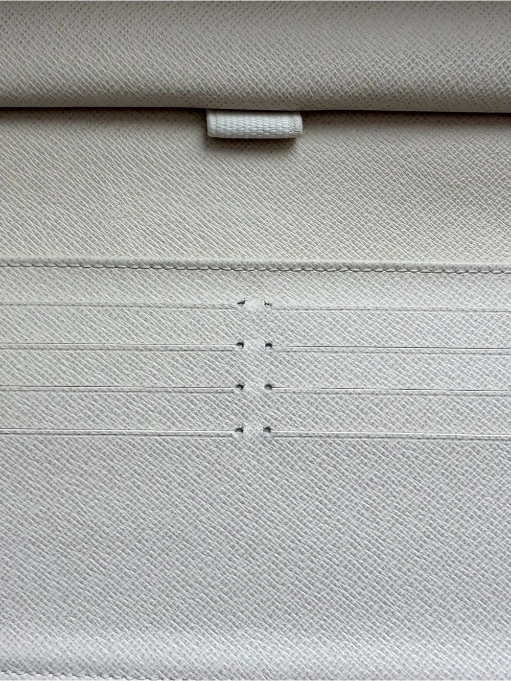 Louis Vuitton AuthenticAzur White Continental Trifold Long Wallet with Gold Snap
